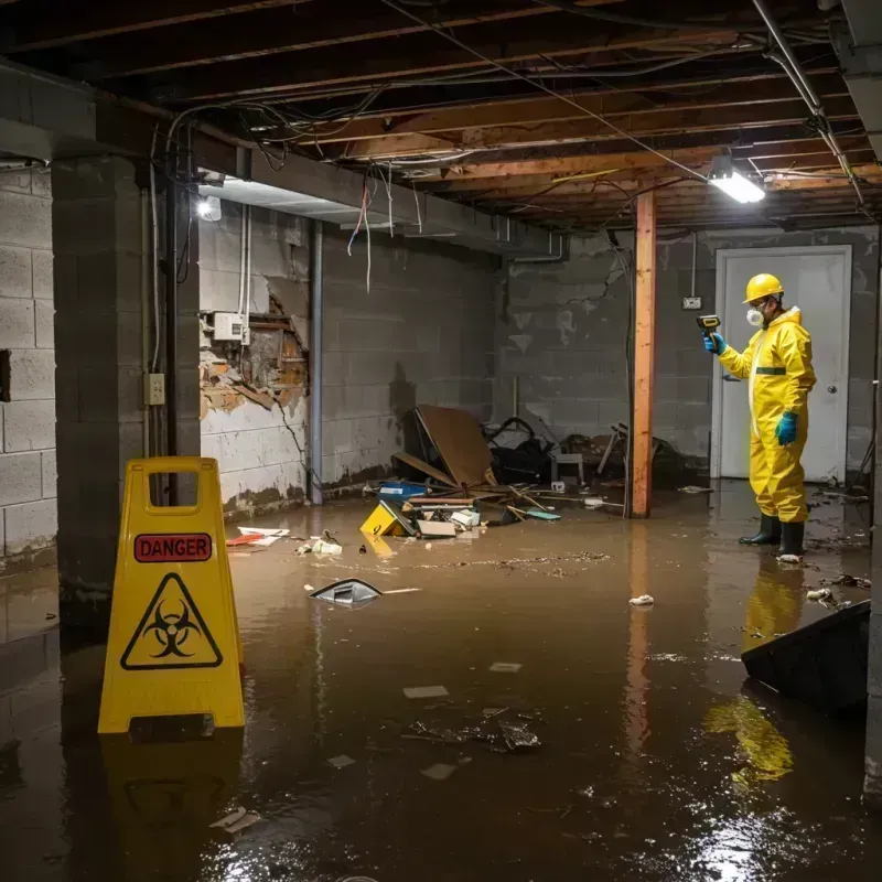 Flooded Basement Electrical Hazard in Camden, OH Property